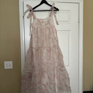 Storia Tiered Maxi Dress - Pink Floral (S)